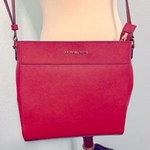 Michael Kors cross Red Crossbody purse NWOT